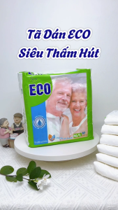 Tã Dán Người Già ECO Siêu Thấm Bỉm Dán Người Già Chất Lượng Size M/L10 miếng Thế Giới Bỉm Xinh