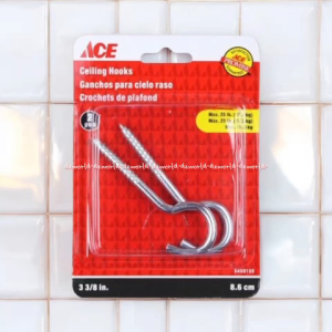 Ace Ceilling Hooks 8.6cm: Alat Gantungan Skrup Kait Yang Melengkung Ulir Kail Besi Alat Gantung Plafon Dinding Rumah