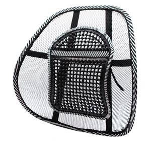 Tựa lưng lưới đan hạt gỗ cho ghế ô tô và văn phòng chống mỏi lưng-NIEVE