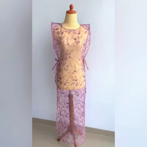 Desain Gaya Modern: Outer Brokat Panjang Premium & Cardigan Long Vest Tulle