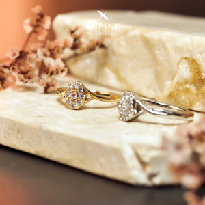 Xuping Cincin Fashion Wanita Mata Oval Motif Silang