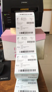 10000 PCS A6 Thermal Paper Folding Waybill Sticker Label Paper 100mm x 150mm Suitable for Logistics Transportation