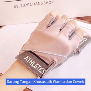 Sarung Tangan Motor Mobil Cewek Sarung Tangan Wanita Sarung Tangan Olahraga Sepeda Gym Anti Slip Tahan Laras Half Finger Gloves