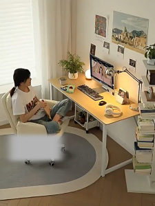 LALA-140CM Computer Study Office Table Simple Writing Desk Meja Jepun Study Table Student Jadual Notebook Table Meja Komputer 办公桌