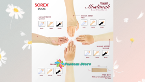 SOREX MS101 - MANSET TANGAN MUSLIMAH DENGAN JEMPOL BAHAN NILON