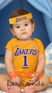 Baby and Kids Basketball Sports Headbands LkrsPcrsGSW