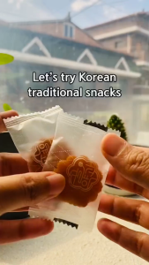 🍯 ขนมคุ๊กกี้อบน้ำผึ้ง 🍯 Honey Yakwa Cookie 140g ขนมยักกวา ขนมโบราณเกาหลี 약과 ขนมเกาหลี