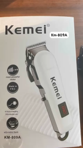 Alat Cukur Rambut Kemei KM-809A: Cukuran Hair Clipper Rechargeable