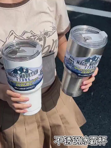 Magic Mountain Tumbler Mug Hot Cold Thermal Vacuum Flask Stainless Steel Cup (900 ml)