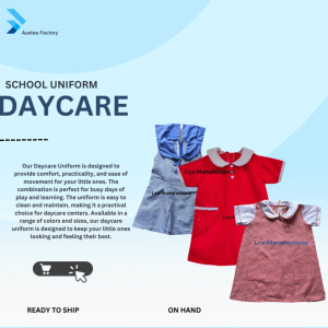 Checked Austee School Uniform: Daycare Kids' Checkered & Plain Designs