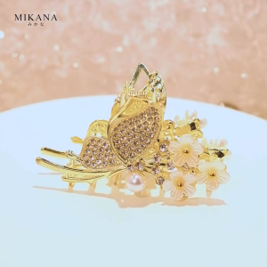 Mikana Choumei Butterfly Metal Hair Clamp Accessories for Women mini floral flower gift for her