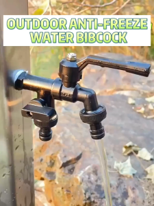 Outdoor Double Brass Garden Hose Faucet 3/4 inch Hose Faucet Garden
