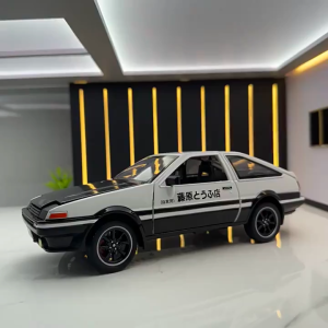 Alloy Car Model Skyhawk Simulation 1 to 32 Fujiwara AE86 Alloy Car Model with Sound and Light Door Opening Toy