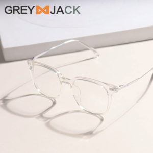 Grey Jack Kacamata Frame Titanium Model Kotak Ringan Pria Wanita Bisa Minus Antiradiasi Blueray Bluecromic 95036