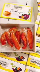 Khoai Lang Mật Sấy Dẻo Hàn Quốc Ép Chân Không Hộp Túi Xách Cho Người Ăn Kiêng Hộp 1kg
