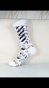 WlW Kaos Kaki Old School Pria Wanita Ukuran Panjang Bahan Tebal Motif Garis