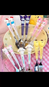 🌸SET MUỖNG NĨA HELLO KITTY SANRIO MẪU MỚI