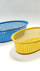 1Tap Plastic Basket Tray Oval Storage Trays Organizer