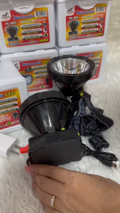 ไฟฉายคาดหัว LED ยี่ห้อ HENG LI XIANG 2500วัตต์ ส่องสว่างได้ยาวนานสูงสุด 10 ชั่วโมง มีจอบอกชั่วโมงการทำงาน รุ่น HL-653