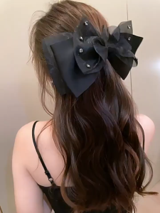 JEPITAN RAMBUT PITA BESAR/HAIR KLIP BIG RIBBON/SATIN BOW PONY TAIL