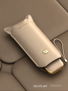 (SG Seller)OLYCAT Luxury Flat Pocket Umbrella UV Protection UPF50+ Parasol Mini Sun Rain Portable 5 Folding Umbrella