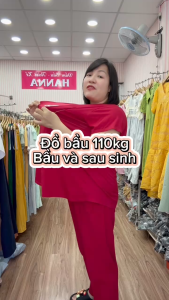 [SIZE 45-110KG] Đồ bộ bầu và sau sinh thun cotton lạnh có size 45-110kg có khóa cho bé ty tay ngắn quần dài vải cao cấp mềm mát không xù không bai không nhăn có thun điều chỉnh