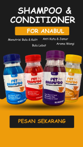 Shampoo Conditioner Kucing Kitten Adult Anti Kutu Jamur 80ml Aerizoo Bulu Lebih Lembut dan Wangi Tahan Lama
