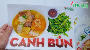 🔥🔥🔥 Miếng Dán Canh Bún Trang Trí QuánTủ kính Xe bán hàng 🔥🔥🔥