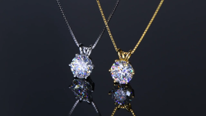 Lnngy 0.5ct-5ct Moissanite Pendant Necklace With Certificate For Women Original Real 925 Silver Chain Solitaire Drop Necklaces