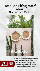 Hiasan Dinding Placemate Aesthetic Tatakan Gelas Alas Piring Perlengkapan Rumah Eceng Gondok Multi Size