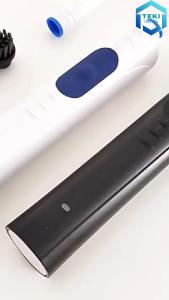 Bàn Chải Đánh Răng Điện Xoay Tròn Cao Cấp TEKI P1 Kèm 4 Đầu Bàn Chải 3 Chế Độ Làm Sạch Xoay 45 Độ Sạc TYPE C Tiện Lợi