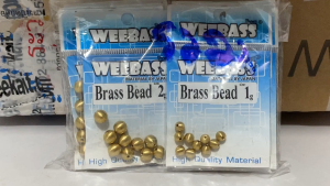 ตะกั่วตกปลา แบบกลม WEEBASS รุ่น BRASS BEAD  ลูกปัดทองเหลือง ลูกปัดตกปลา
