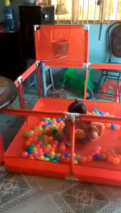 [GIAO 2H]Quây bóng hình vuông kích thước 1m2x1m2 quây khung inox có rổ cho bé. Khung inox Chắc Chắn