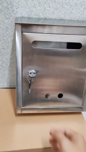 Stainless Steel Letter Box Keyable 304 Wall Mounted Solid Letter Box Peti Surat Mailbox Locker Outdoor Waterproof Box WE