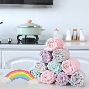 ส่งฟรี ถูกชัวร์ ถูกๆ ดีลเด็ด25x25 cm ผ้าเช็ดโต๊ะ ผ้าเช็ดจาน ผ้าขี้ริ้ว ผ้าเช็ดอเนกประสงค์10pcs