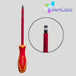 TOTAL ไขควงหุ้มฉนวน ปากแบน/ปากแฉก ขนาด 4 นิ้วและ 6 นิ้ว 1000 โวลต์ ของแท้ 100%