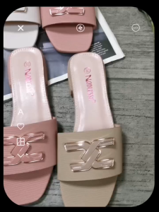 Womens Open- Toe Low Block Heel Sandals Slippers Korean Style Slides 1.3inch 2024