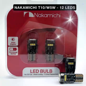 2PCS Nakamichi 12LED T10/W5W Canbus Car Parking Light Small Headlight Dome Light Trunk Light License Plate Light