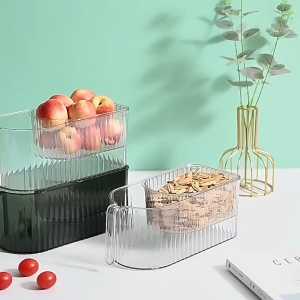 Kotak Penyimpanan Kulkas Makanan dengan Pegangan & Organizer Dapur