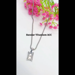 KALUNG+LIONTIN LAFADZ ALLAH MOTIF PERMATA ANTI LUNTUR DAN ANTI KARAT (COD)