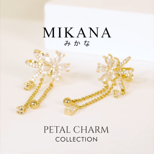 Mikana Petal Charm 14k Gold Plated Juju Drop Earrings Accessories Jewelry for Women flower jewelry for woman earing earings