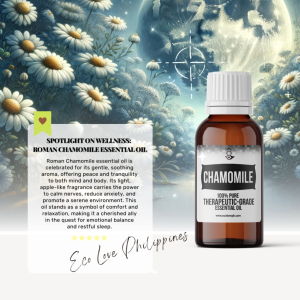 Eco Premium Roman Chamomile Essential Oil Therapeutic Grade Steam Distilled 100% Pure Vegan Aromatherapy