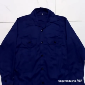 ÁO BẢO HỘ LAO ĐỘNG VẢI KAKI LOẠI 1 ( MÀU TÍM THAN )