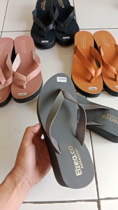 Sendal Wedges Jepit Tinggi Tinggi 6 Cm Anti Slip