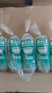 (ชุดละ 5 แพค) ชามพลาสติก ถ้วยพลาสติก PP52 แพคละ 50 ใบ ยี่ห้อSB