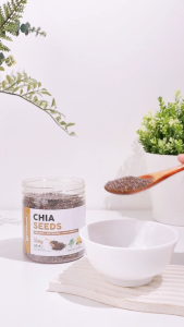 Chiaseed Organic Premium Original 100% Murni non GMO Asli Chia Seeds Biji Chia Seeds Hitam Organik