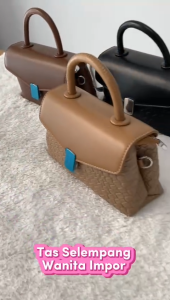 BARUU!!! (J) Tas Kulit Selempang Import Wanita W3018 Tas Import Wanita Kulit Kekinian Tas Selempang Wanita Kulit