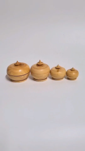 ผอบไม้ ผอบใส่ พระธาตุ ผอบ มี 4 ขนาดให้เลือก ***ฝาปิดแน่นหนา***