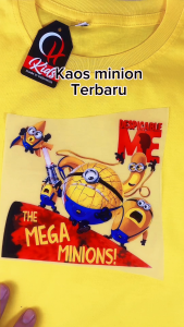 Kaos Laki Minions Bahan Katun Tebal Lembut & Adem untuk Anak-anak hingga Dewasa