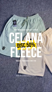 [DAPAT 3 PCS] Celana Fleece Pendek Resleting  Pria Wanita 100 Ribuan Dapat 3 PCS Celana Pendek fleece tebal premium celana pendek premium